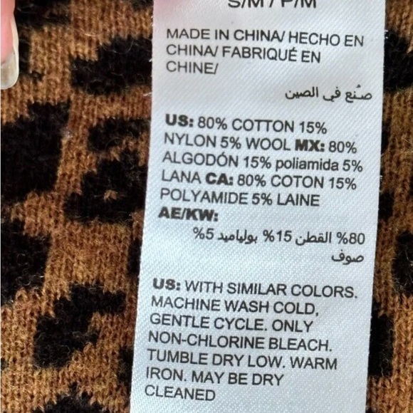 Chico’s Leopard Sweater Ruana Size Small - Picture 8 of 9
